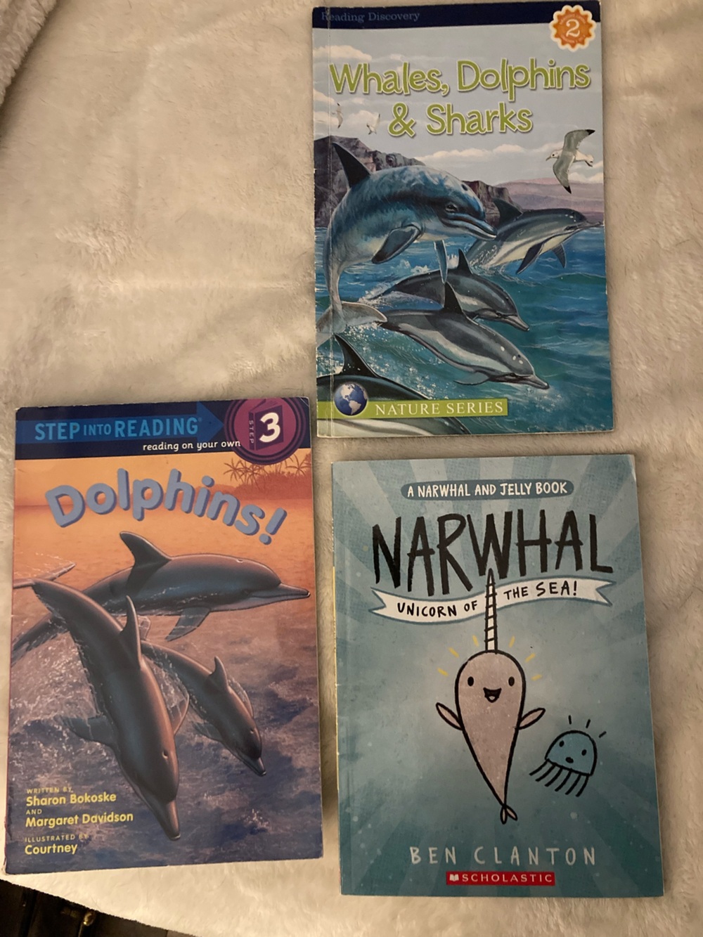 Scholastic Narwhal Unicorn of the Sea Book - Teal Blue Cover